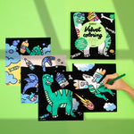 Coloriage velours x6 | Dinosaures | OMY - My Little Môme