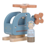 Hélicoptère en bois avec pilote | Little Dutch