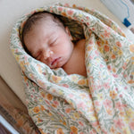 Maxi lange en coton bio | Fleurs | Mushie