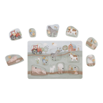 Puzzle sonore en bois - animaux de la ferme - Little Dutch