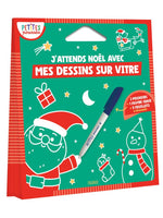 Couverture de J'attends Noël avec mes dessins sur vitre, Éditions Fleurus