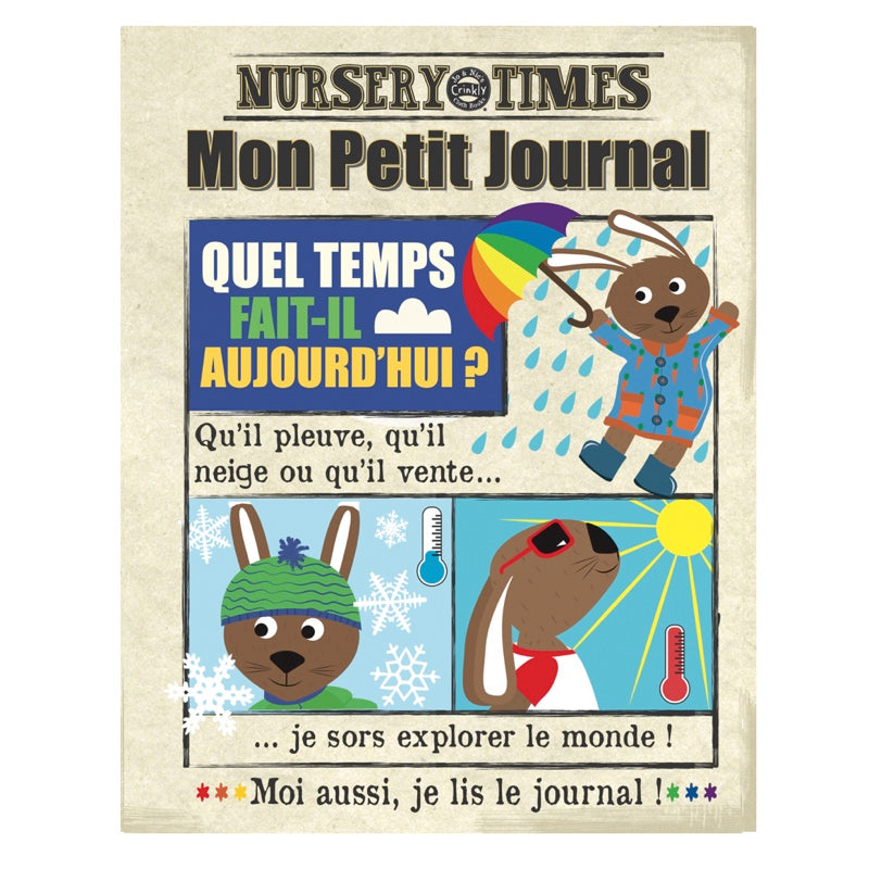 Journal bébé en tissu - "Quel temps fait-il aujourd'hui ?"