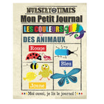 Journal bébé en tissu - "Les couleurs des animaux"