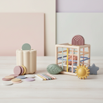 Pack 2 Boîtes à Formes Mushie | Éveil & Motricité Fine