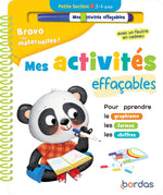 Cahier d'activités effaçables maternelle  — PS, MS ou GS | Bordas