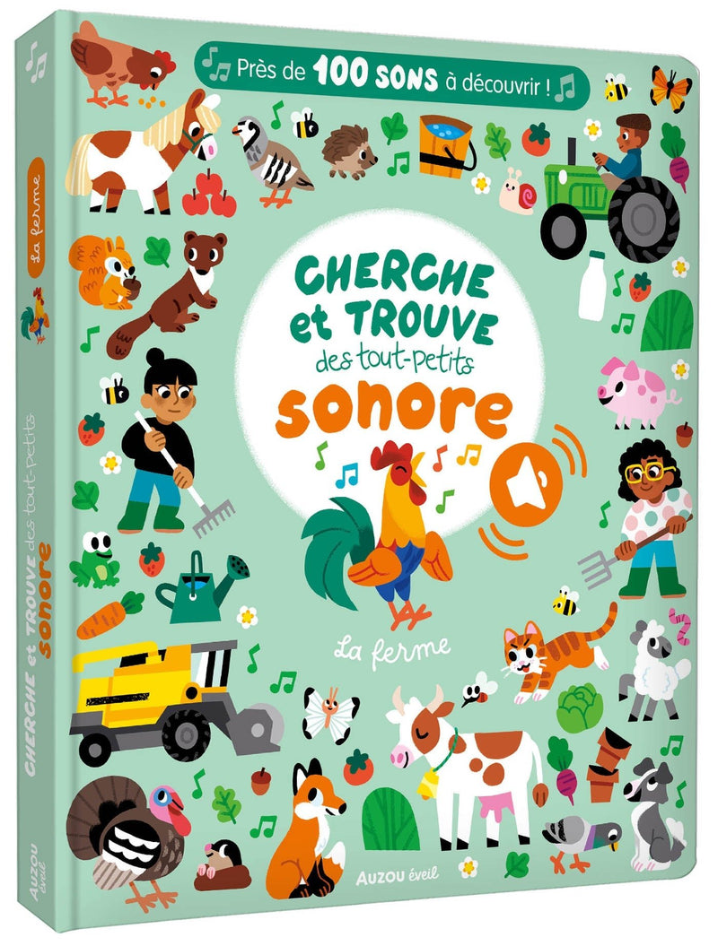 Cherche & trouve des tout - petits sonore - la ferme | Auzou - My Little Môme