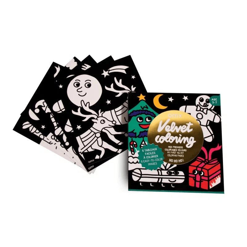 Coloriage velours x6 | Noël | OMY - My Little Môme
