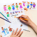 Pack 2 pochoirs de dessin - Personnages - Griffographe