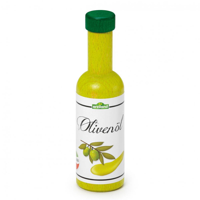 Bouteille d'huile d'olive en bois