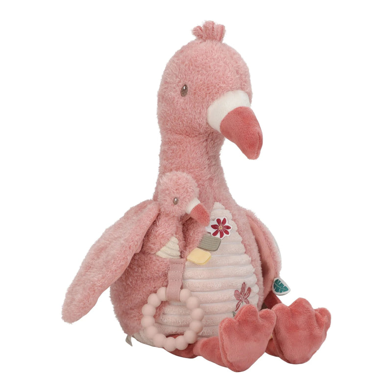 Peluche d'activités Flamant Rose Safari Friends | Little Dutch