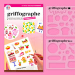 Pack 2 pochoirs de dessin - Gourmandises - Griffographe