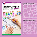 Pack 2 pochoirs de dessin - Personnages - Griffographe