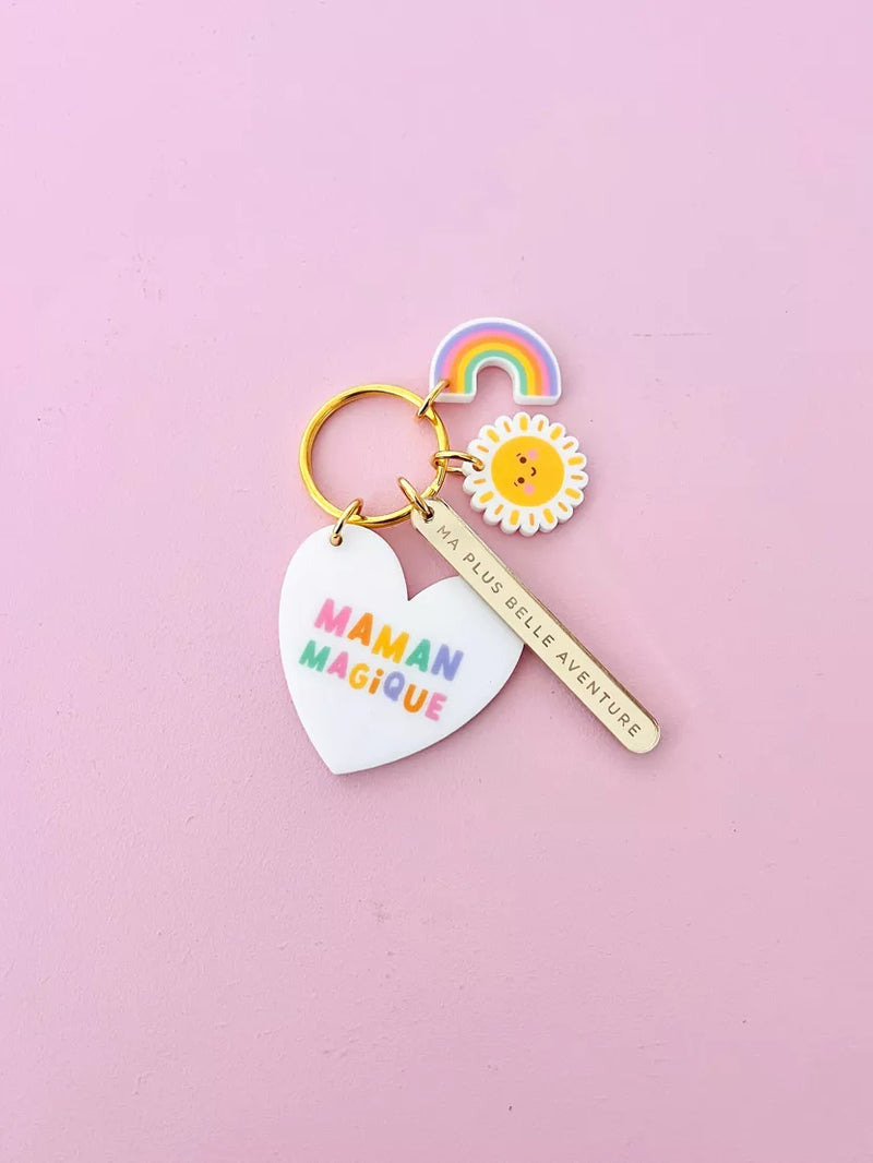 Porte-clés Cœur Maman Magique | Print Your Love