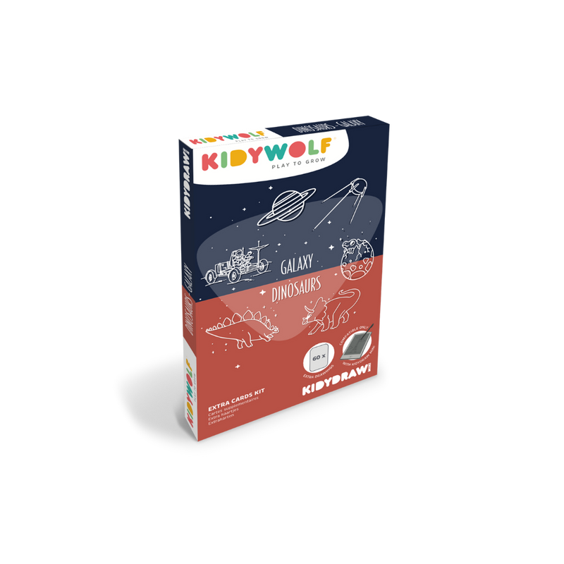 Cartes recharges | Galaxie & Dinosaures | KIDYWOLF