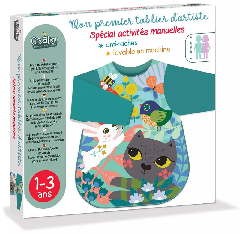 Mon tablier d'artiste Chat | 1-3 ans | Créalign'