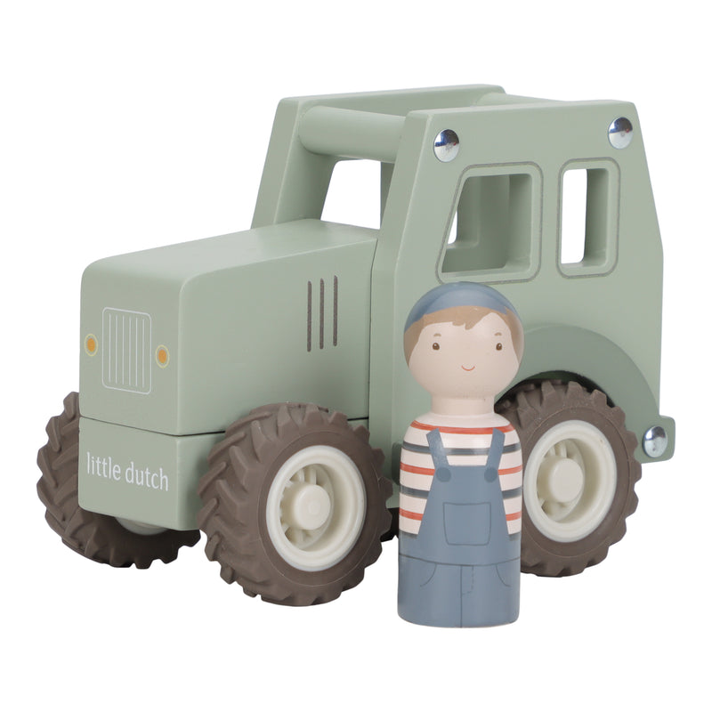 Tracteur en bois avec conducteur | Little Dutch